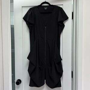 City Chic Black Asymmetrical Sheath Dress